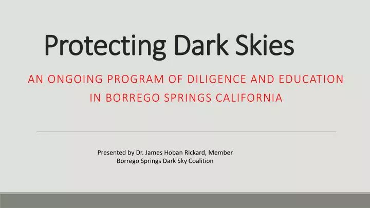 protecting dark skies