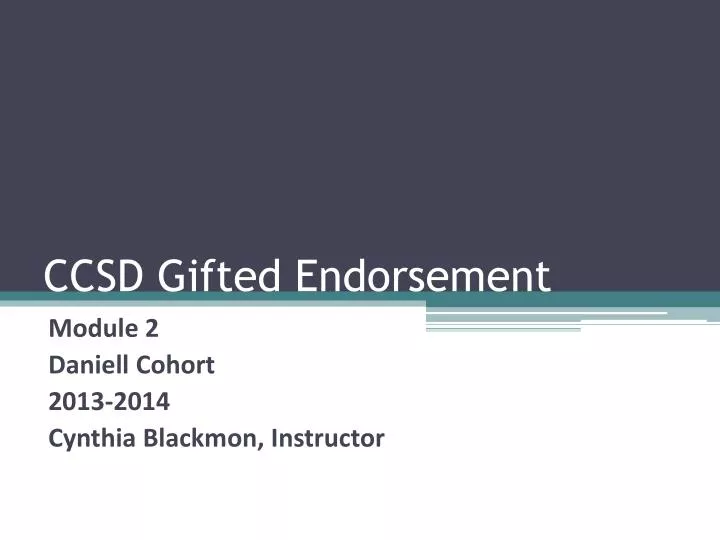 ccsd gifted endorsement
