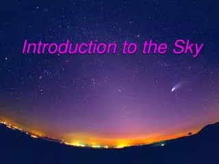 Introduction to the Sky
