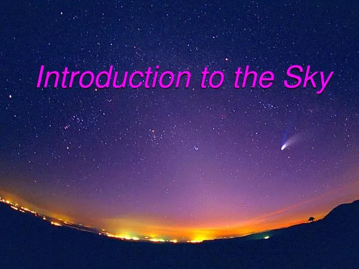 introduction to the sky