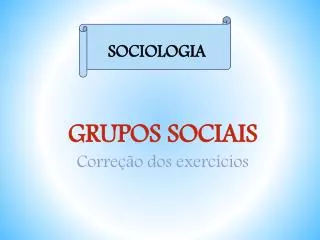 grupos sociais corre o dos exerc cios