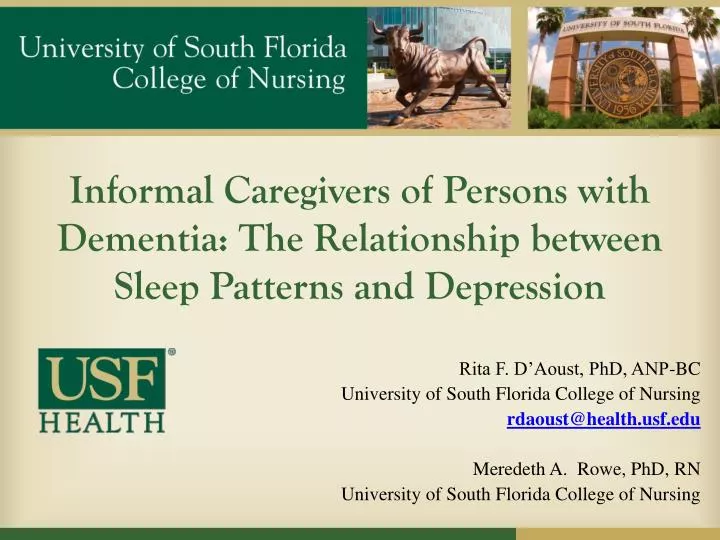 informal caregivers of persons with dementia the relationship between sleep patterns and depression