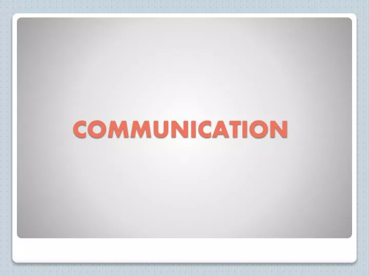 communication