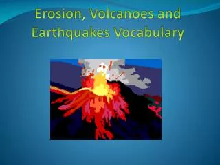 Erosion, Volcanoes and Earthquakes Vocabulary