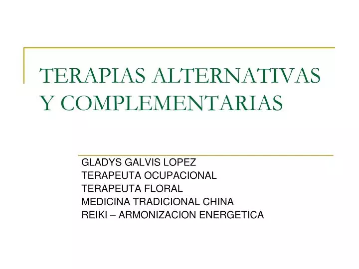 terapias alternativas y complementarias