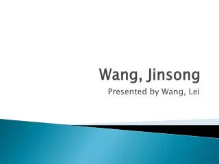 Wang, Jinsong