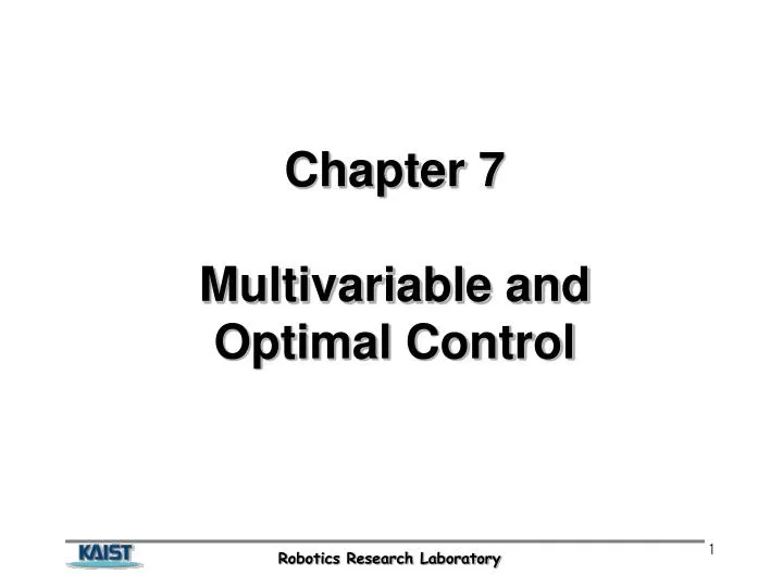 chapter 7 multivariable and optimal control