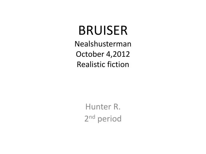 bruiser nealshusterman october 4 2012 realistic fiction