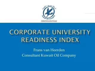 Corporate University Readiness index