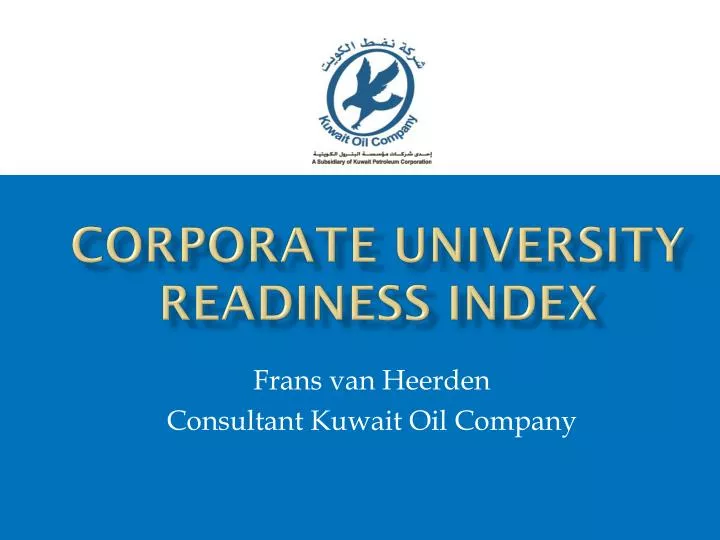 corporate university readiness index