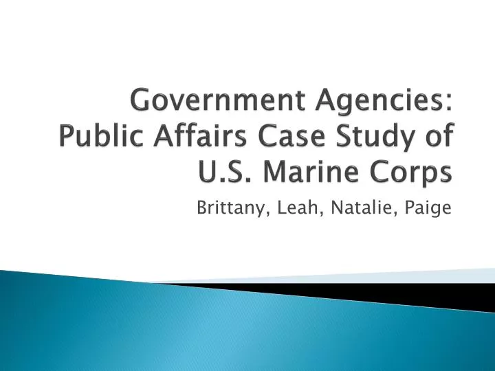 government agencies public affairs case study of u s marine corps