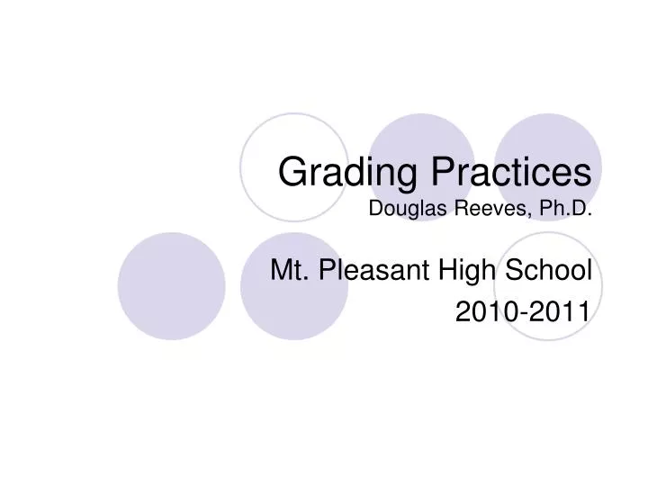 grading practices douglas reeves ph d