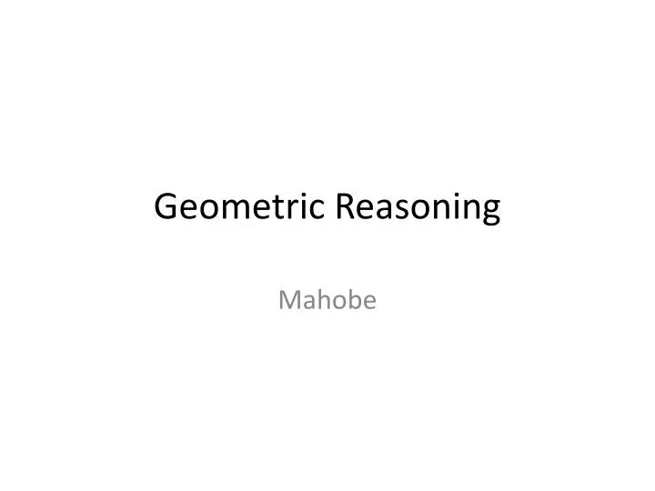geometric reasoning