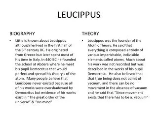 LEUCIPPUS