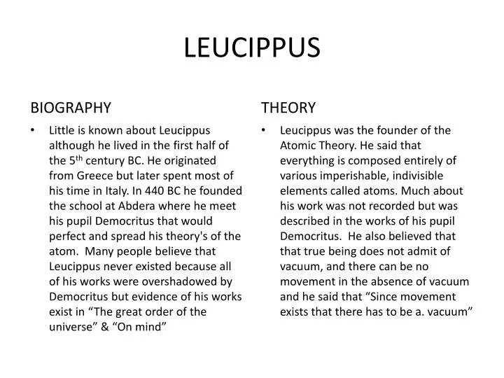 leucippus