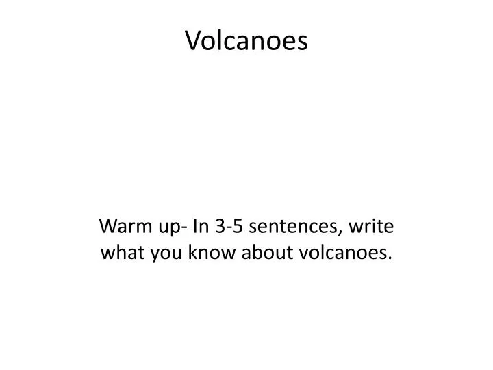 volcanoes