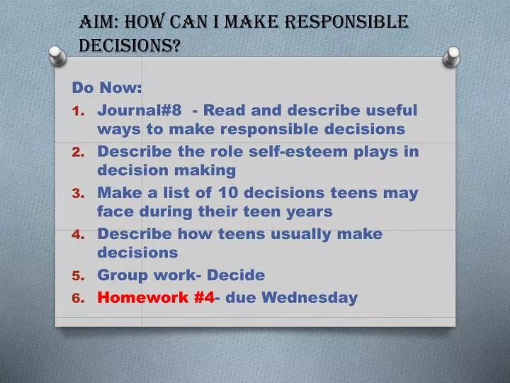 aim how can i make responsible decisions