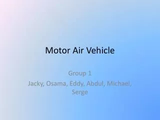 Motor Air Vehicle