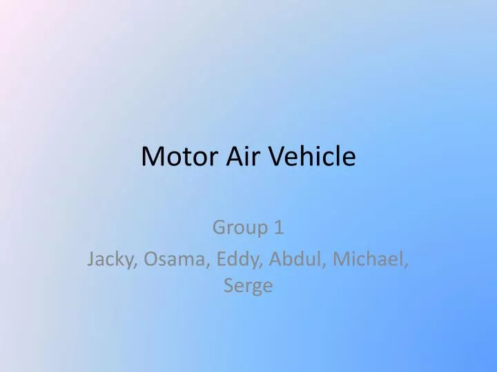 motor air vehicle
