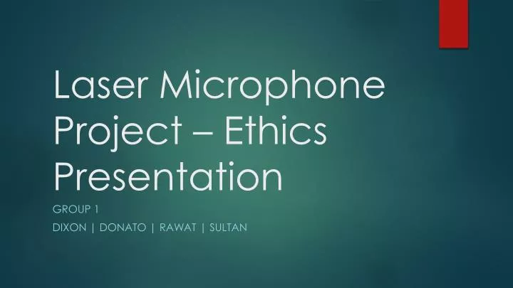 laser microphone project ethics presentation