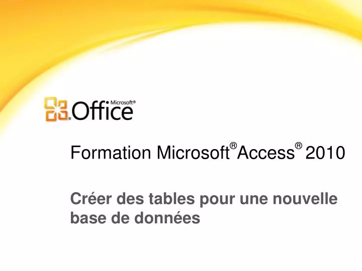 formation microsoft access 2010