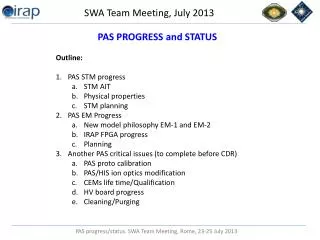 SWA Team Meeting, July 2013