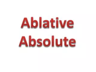 Ablative Absolute