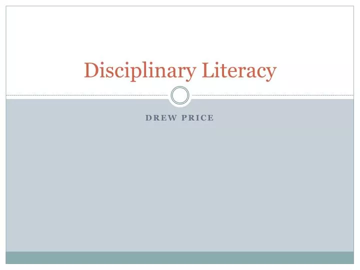 disciplinary literacy
