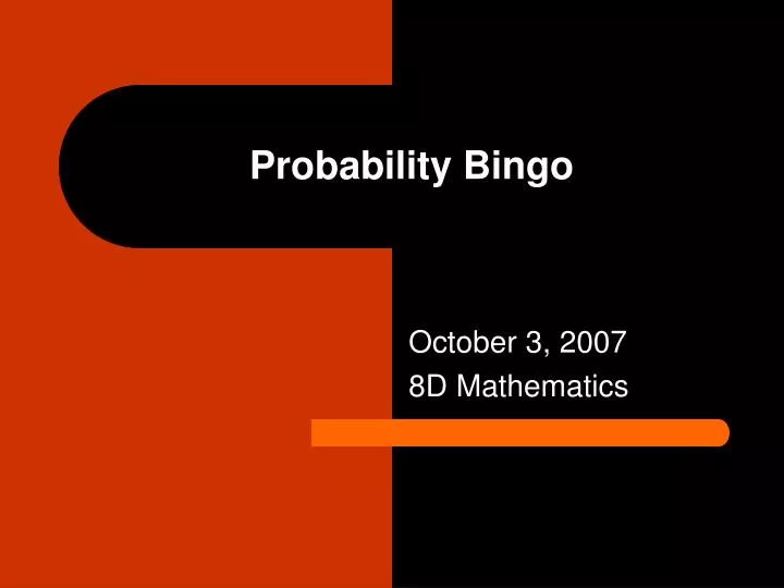 probability bingo