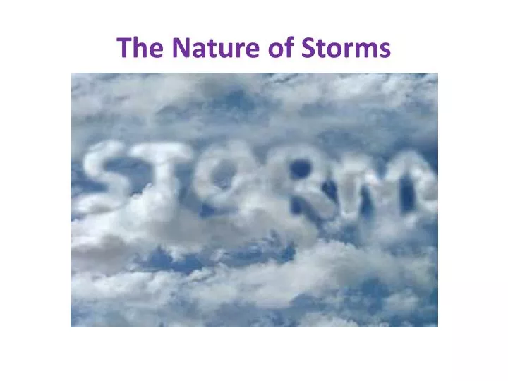 the nature of storms