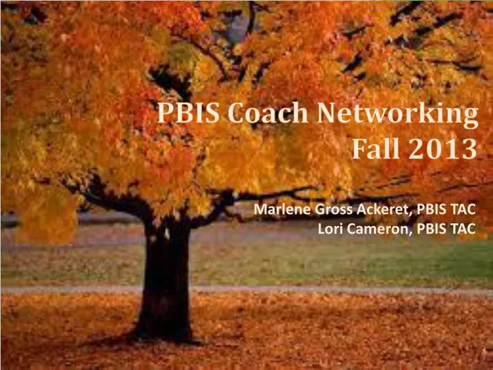pbis coach networking fall 2013