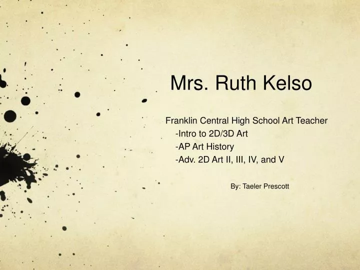 mrs ruth kelso