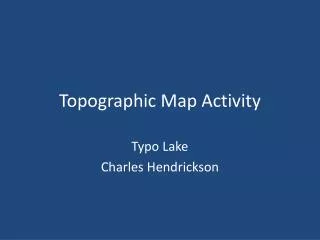 Topographic Map Activity