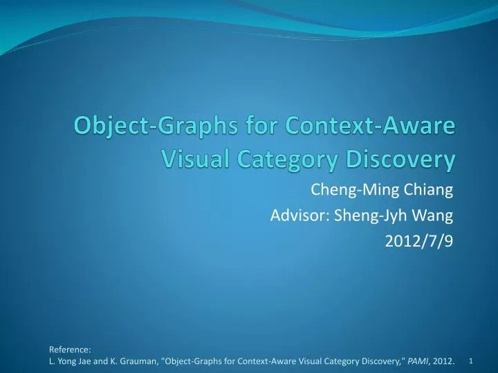 object graphs for context aware visual category discovery