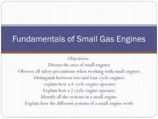 Fundamentals of Small Gas Engines