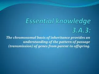 Essential knowledge 3.A.3: