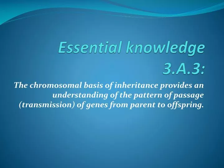 essential knowledge 3 a 3