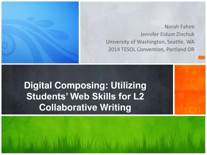 digital composing utilizing students web skills for l2 collaborative writing