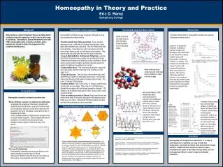 Homeopathy in Theory and Practice Eric D. Remy Gettysburg College