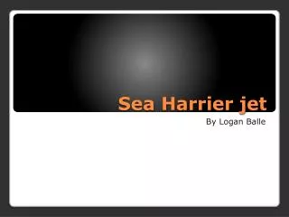 Sea Harrier jet