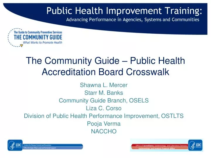 the community guide public health accreditation board crosswalk