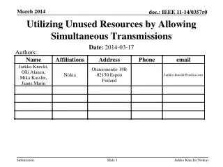 Utilizing Unused Resources by Allowing Simultaneous Transmissions