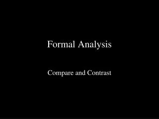 formal analysis