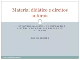material did tico e direitos autorais