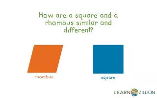 How are a square and a rhombus similar and different?