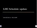 LHC Schedule: update - slide 1