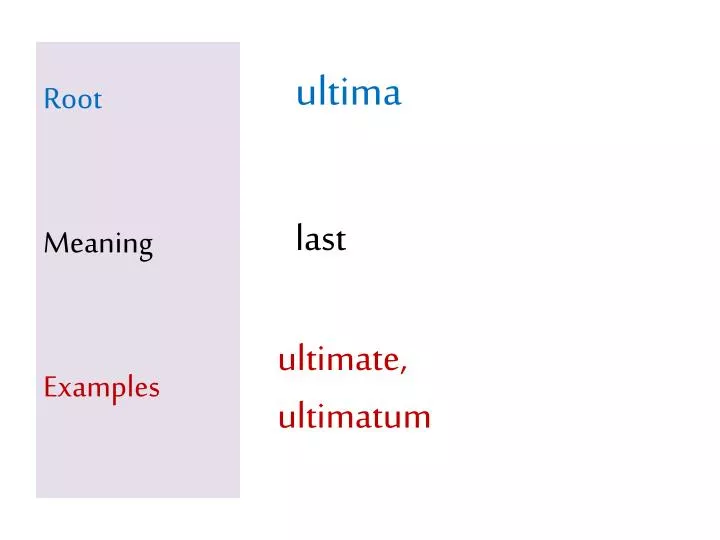 root meaning examples