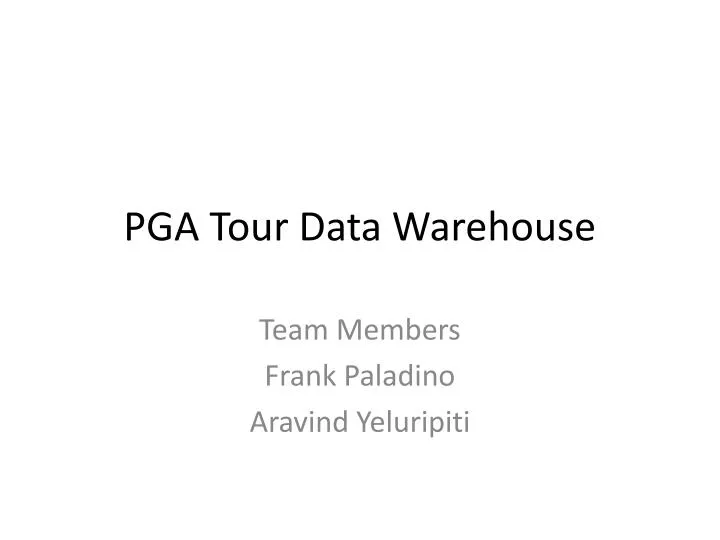 pga tour data warehouse