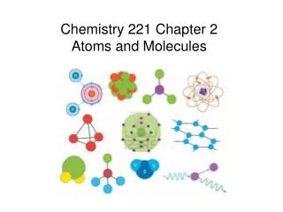 Chemistry 221 Chapter 2 Atoms and Molecules