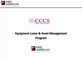 Equipment Lease &amp; Asset Management Program